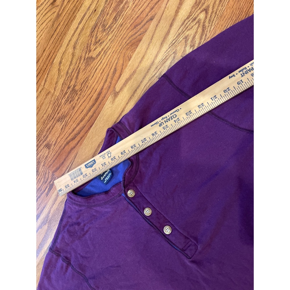 Vintage Duofold Men's Henley Shirt Large Purple Long Sleeve Dual Layer Thermals - Picture 7 of 7